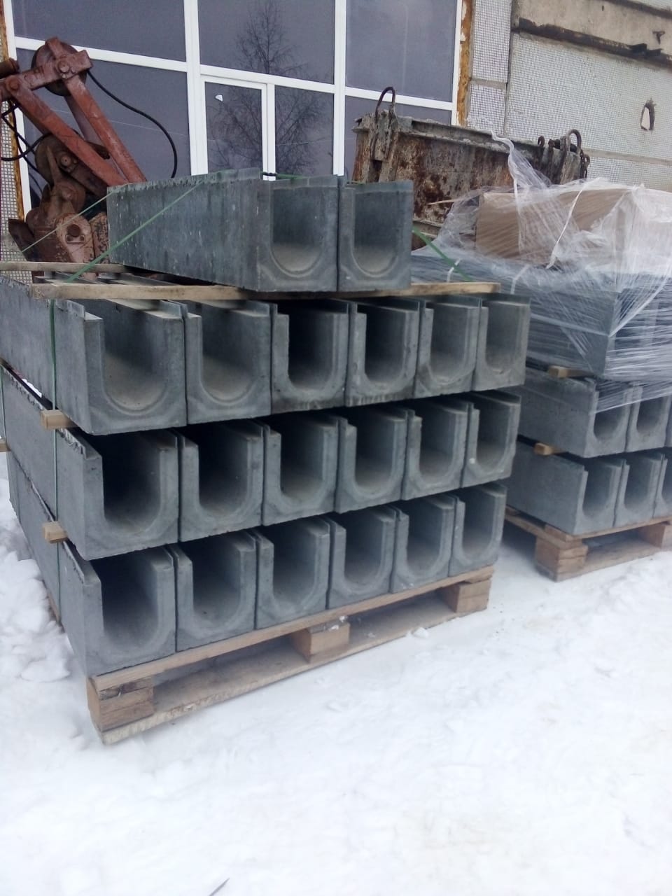 Лотки бетонный водоотводные с решеткой Москва